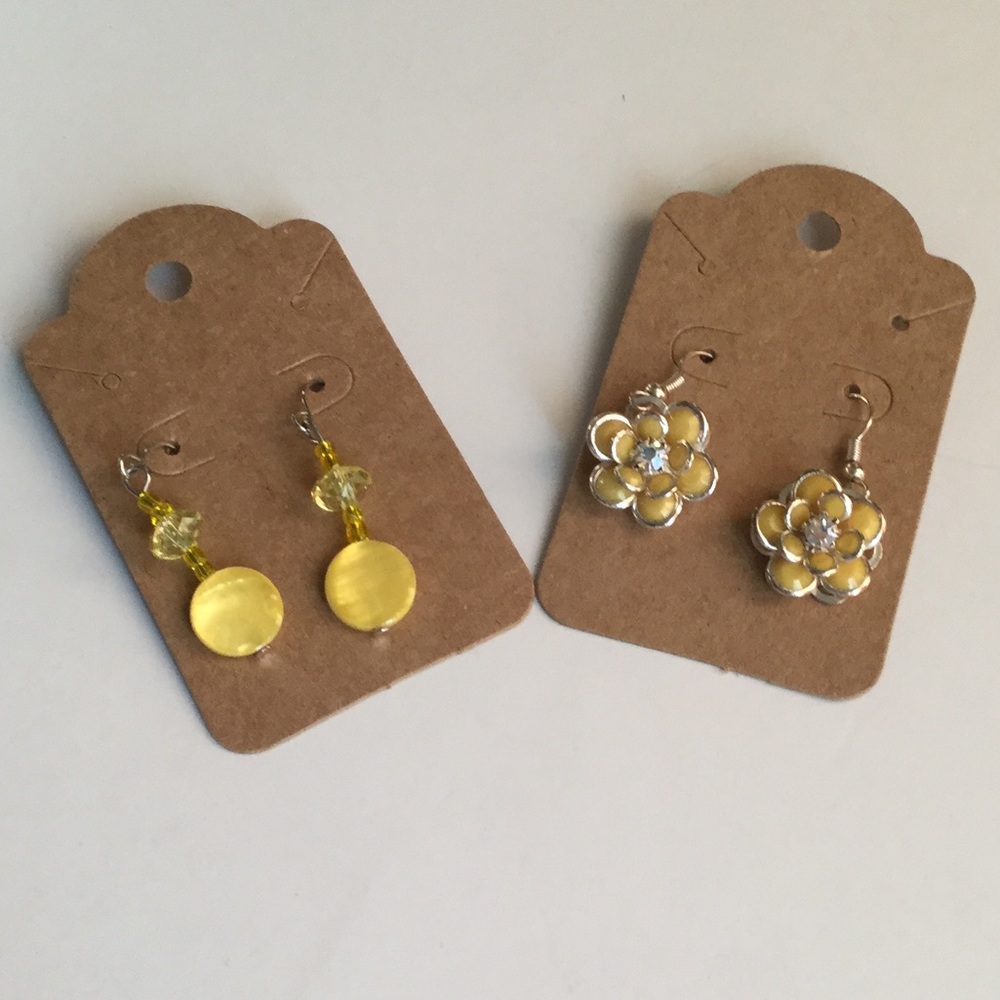 Pair Of Yellow Earrings